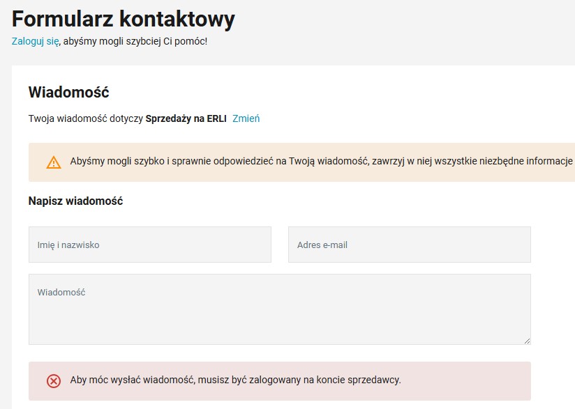Formularz kontaktowy