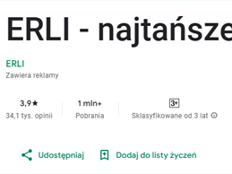 3,9 gwiazdki 34,1 tys. opinii 1 mln+ pobrań