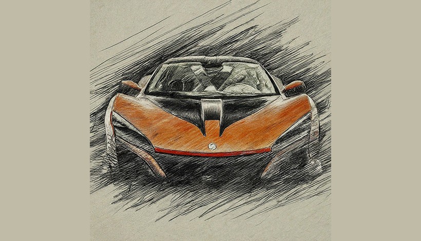 Малюнок є стилізоване зображення спортивного автомобіля Скрін 3