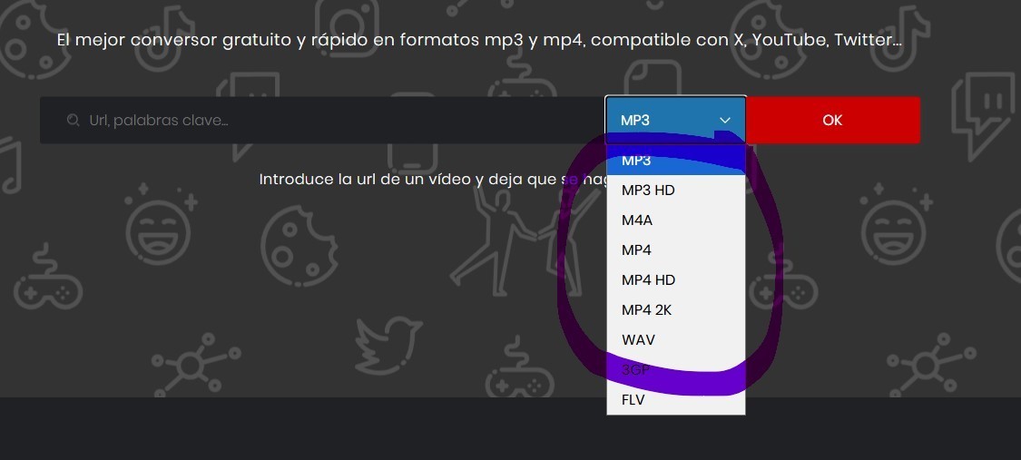 The best free and fast converter in mp3 and mp4 formats, compatible with X, VK, Twitter...